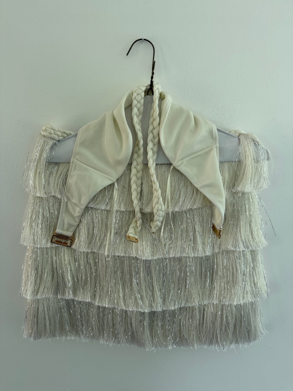 PatBO off-white fringe cutout mini dress - Picture 5 of 9